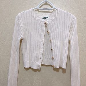 COPY - Wildfable white cropped cardigan!